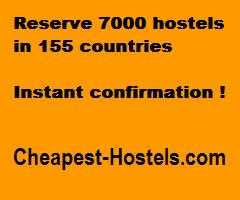 Reserve 7000 hostels in 155 countries. Instant confirmation