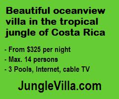 Beautiful oceanview villa in the tropical jungle of Costa Rica