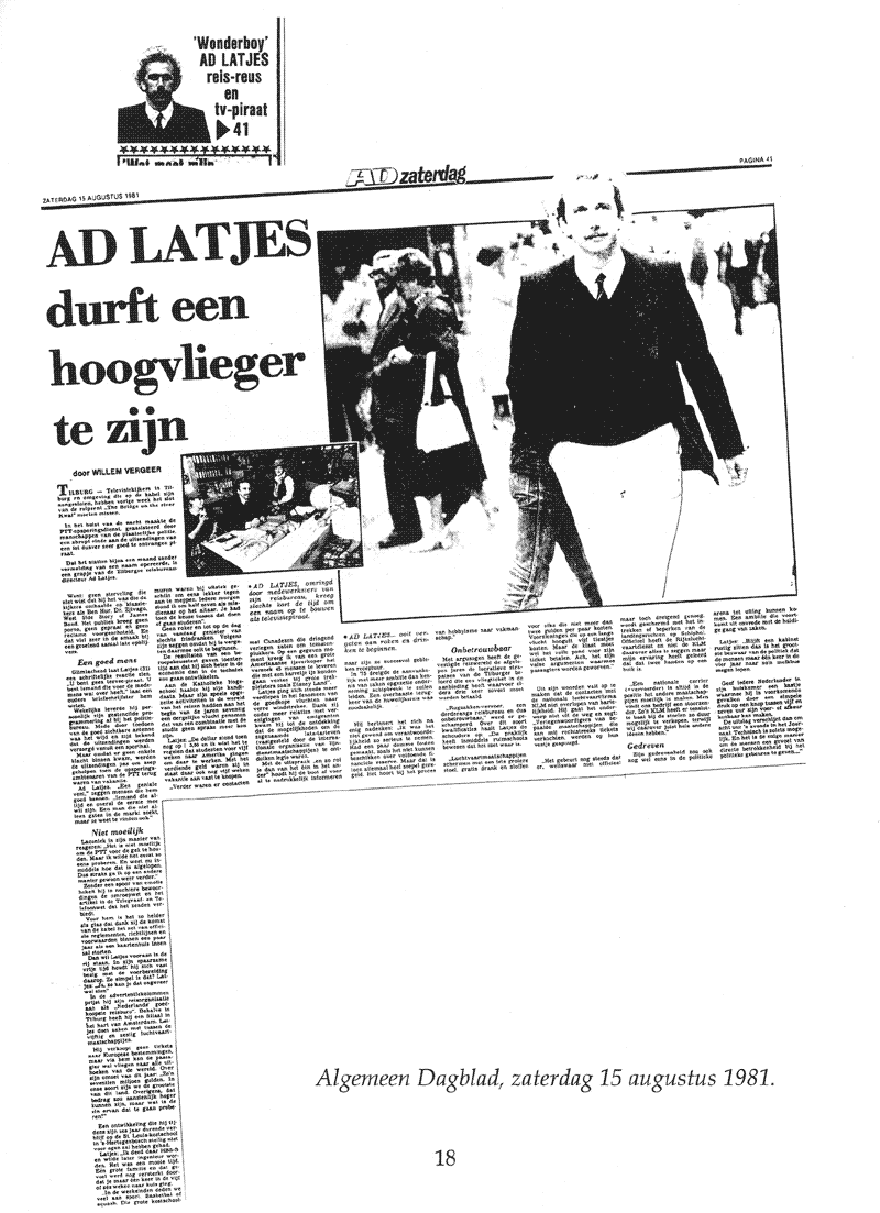 Algemeen Dagblad 15 Augustus 1981
