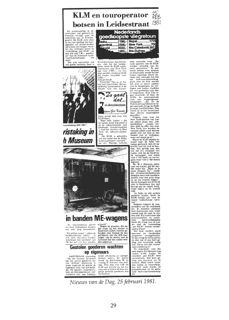 Nieuws van de Dag 25 Februari 1981