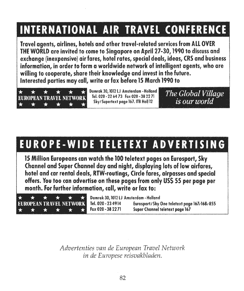 Adverteren in de Europese reisvakbladen